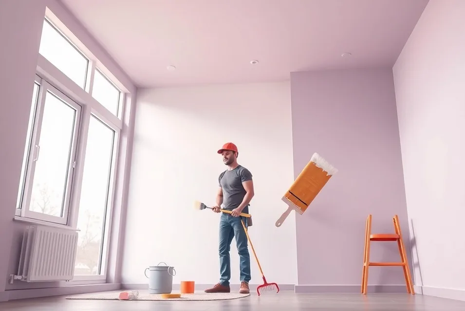 Intérieur rénové après travaux de peinture à Bussy-Saint-Georges